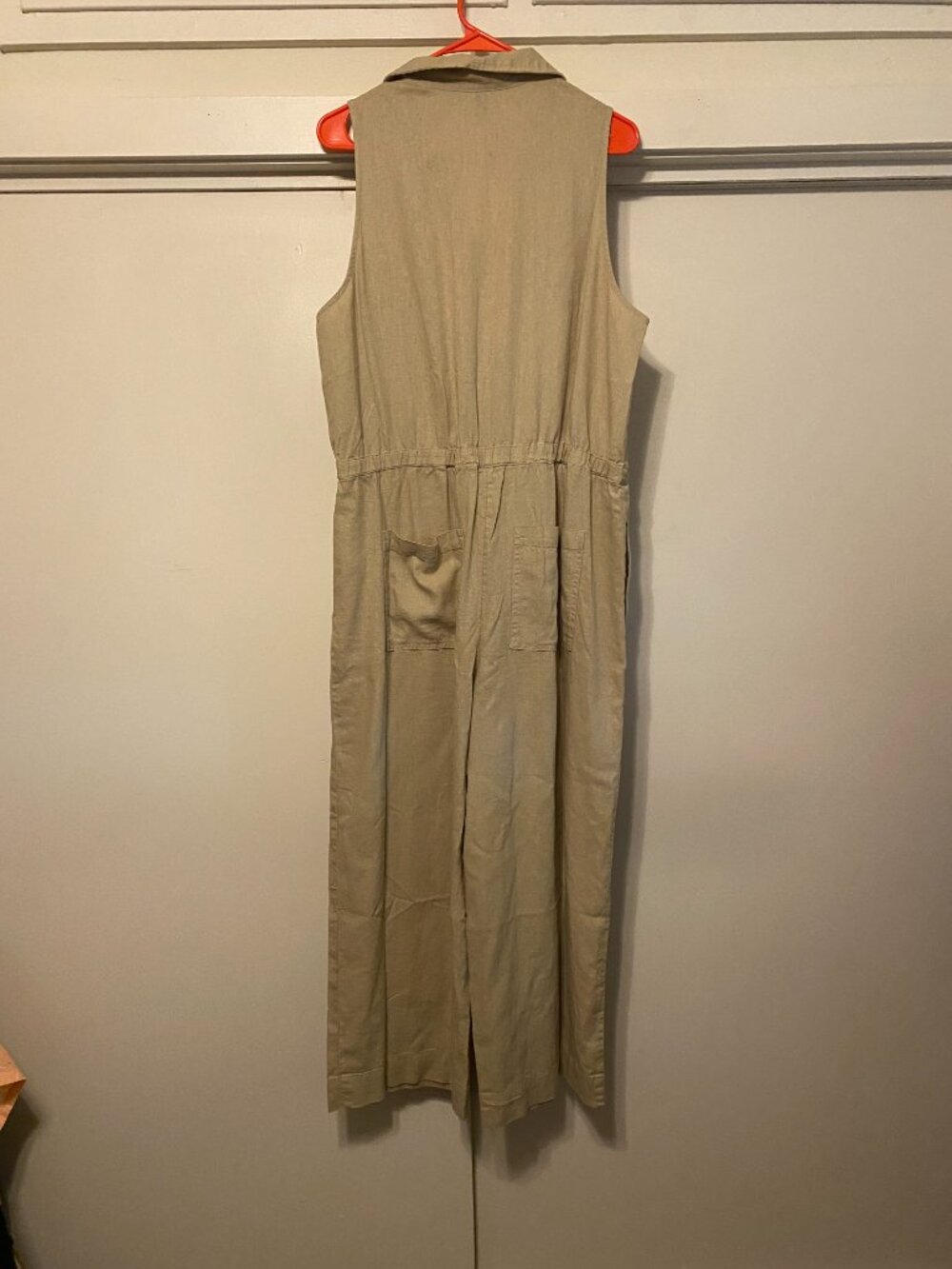 NWT - Universal Thread Goods Co., khaki, sleeveless, jumpsuit, size 16 - Picture 8 of 15